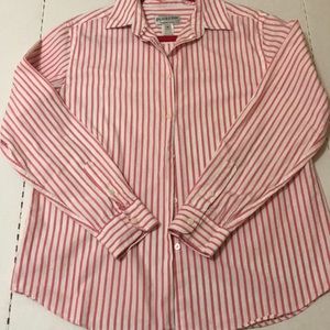 Pendleton White and Pink Stripped Button Up size M